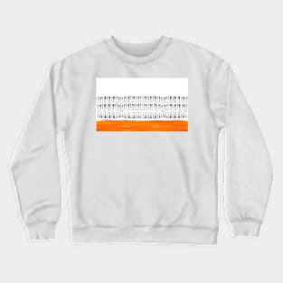 Abstract Pattern Gray White And Orange Crewneck Sweatshirt